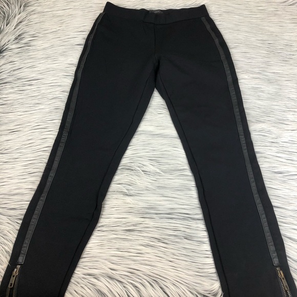 J. Crew Leather Stripe Pixie Pant Black 2